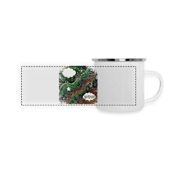 Pop Art Style Inverted - Panoramic Camper Mug - white - Front