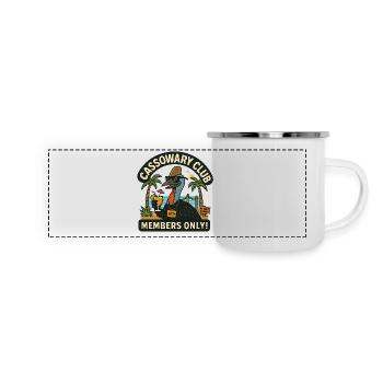 Australia Beach Cassowary Club Members Only  - Panoramic Camper Mug - white - Front