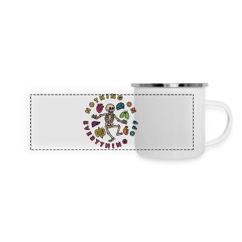 Nichts an, alles aus - Panorama Emaille-Tasse - Weiß - Vorne