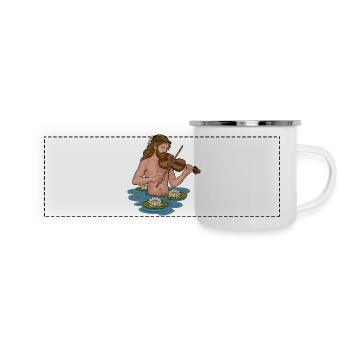 Näcken - Mug panoramique émaillé - blanc - Devant