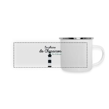Ile d'Oléron phare de Chassiron - Mug panoramique émaillé - blanc - Devant