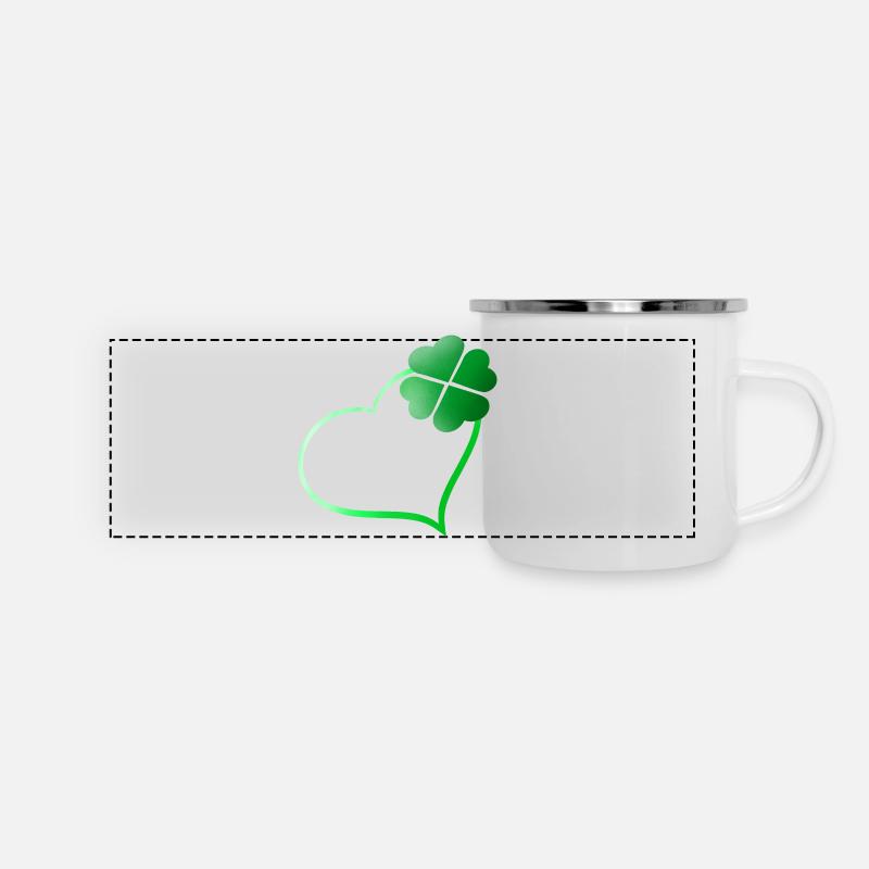 Lucky Heart - Panoramic Camper Mug - white