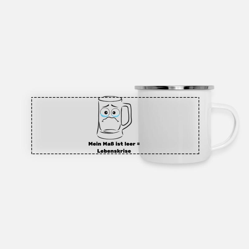 My Measure Is Empty Design for All Beer Lovers - Panoramic Camper Mug - white
