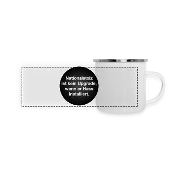National pride is not an upgrade with hate - Panoramic Camper Mug - white - Front