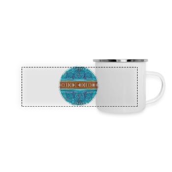Bagues à motif océanique - Mug panoramique émaillé - blanc - Devant