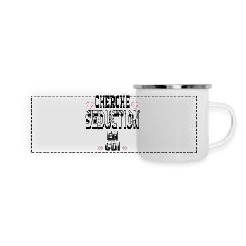 Cherche Séduction en CDI - Mug panoramique émaillé - blanc - Devant
