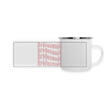 BRAUTJUNGFER HOCHZEIT WELLE - Panorama Emaille-Tasse - Weiß - Vorne