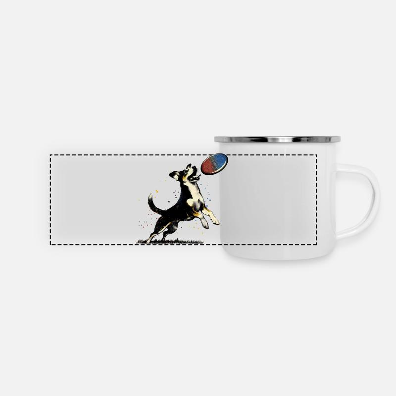 Frisbee Fun - Panoramic Camper Mug - white