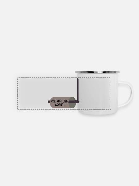 BEZIEHUNG PAPIER - Panorama Emaille-Tasse - Weiß