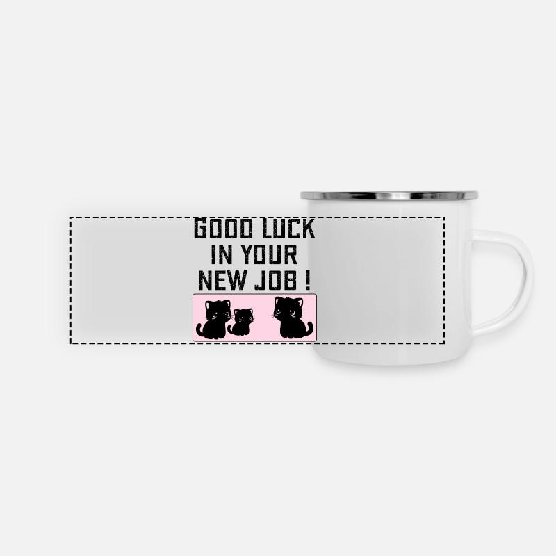 Compagnie d’adieu Bonne chance - Mug panoramique émaillé - blanc