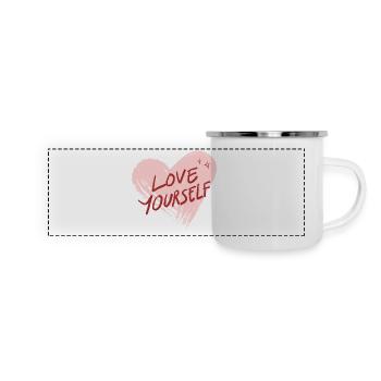 love yourself - Panoramic Camper Mug - white - Front