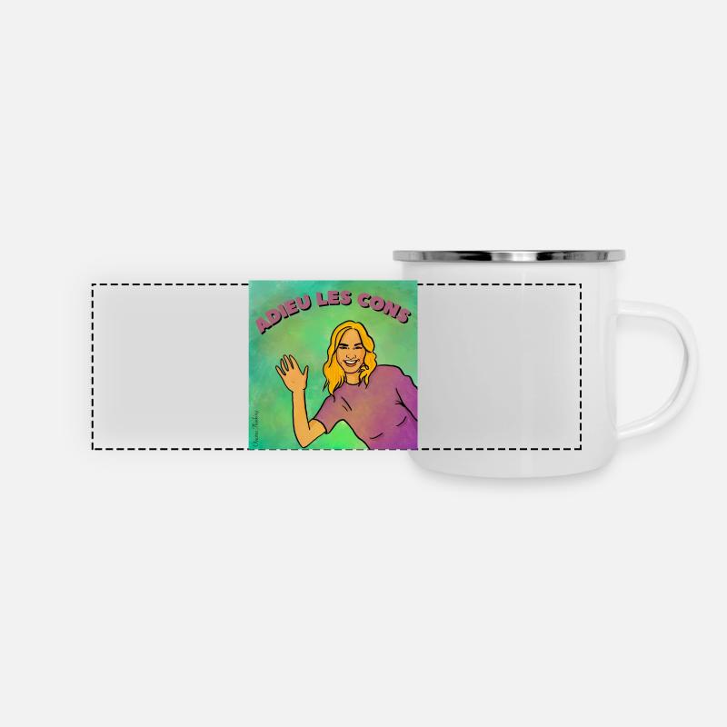 Goodbye idiots - Panoramic Camper Mug - white