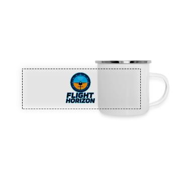 Flight Horizon Logo - Panorama Emaille-Tasse - Weiß - Vorne
