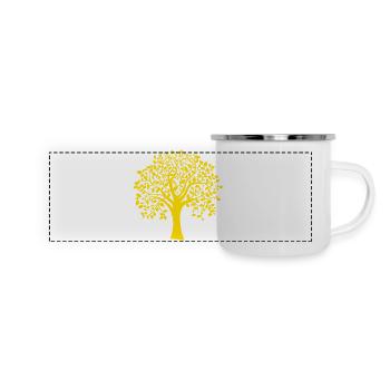 Icon Orange Jumbo Tree Print Silhouette - Panoramic Camper Mug - white - Front