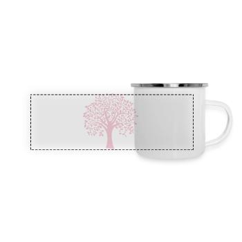 Icon Pink Jumbo Tree Print Silhouette - Panoramic Camper Mug - white - Front