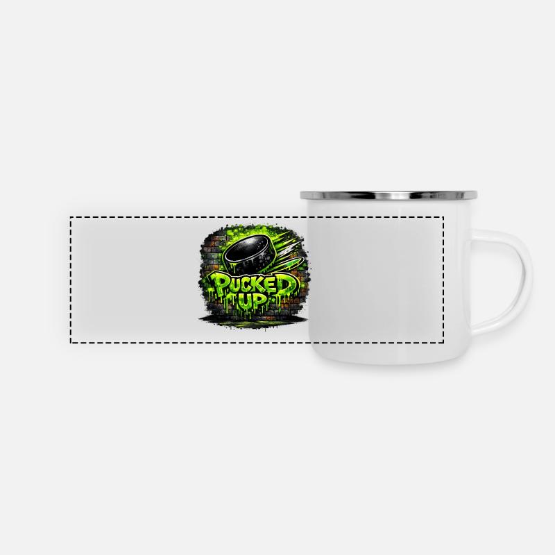 Pucked Up Graffiti Neon - Panoramic Camper Mug - white