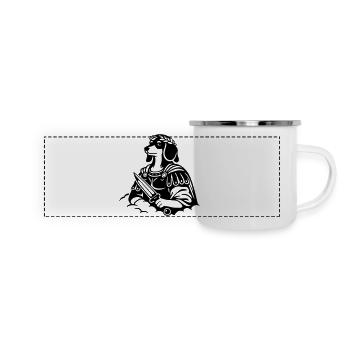Dage, Guerrier Guerrier Combattant Romain, Dague à l’Épée - Mug panoramique émaillé - blanc - Devant