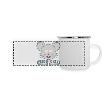 Souris de hockey sur gazon pour enfants - Mug panoramique émaillé - blanc - Devant