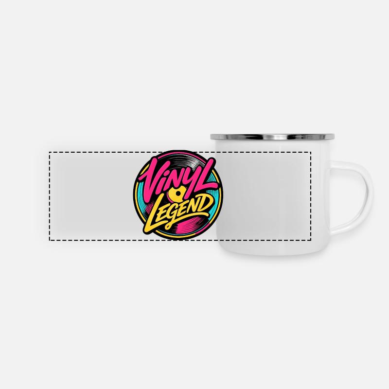 Vinyl Legend - Mug panoramique émaillé - blanc