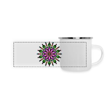 Tropical Rainbow Star - Panorama Emaille-Tasse - Weiß - Vorne