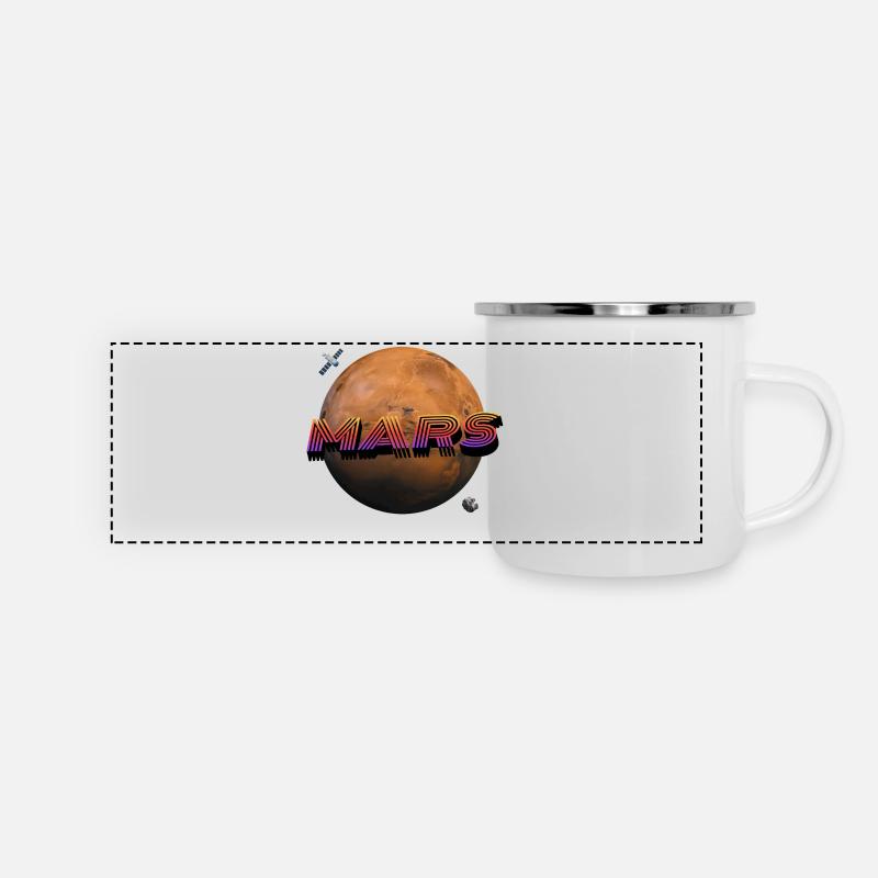 Mars - Outer Space Series - Panoramic Camper Mug - white
