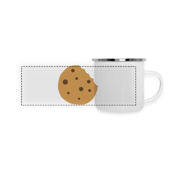 Cookie aux pépites de chocolat - Mug panoramique émaillé - blanc - Devant