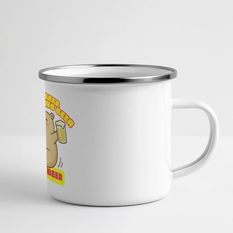 Zwei Bier oder nicht zwei Bier – Shakesbeer – Capybara Panorama Emaille-Tasse