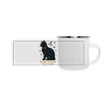 Star Cat Among Stars - Panoramic Camper Mug - white - Front