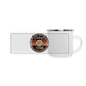 Vintage 1996 - Panorama Emaille-Tasse - Weiß - Vorne