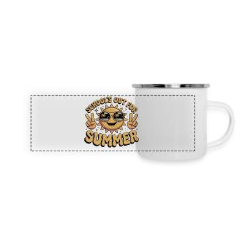 Sommer - Panorama Emaille-Tasse - Weiß - Vorne