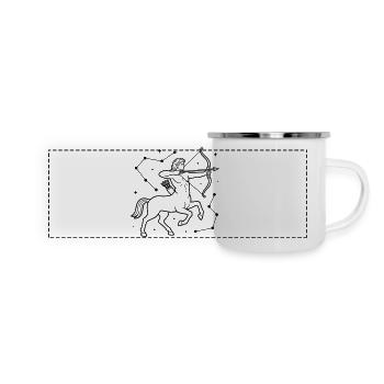 Signe du Sagittaire - Mug panoramique émaillé - blanc - Devant