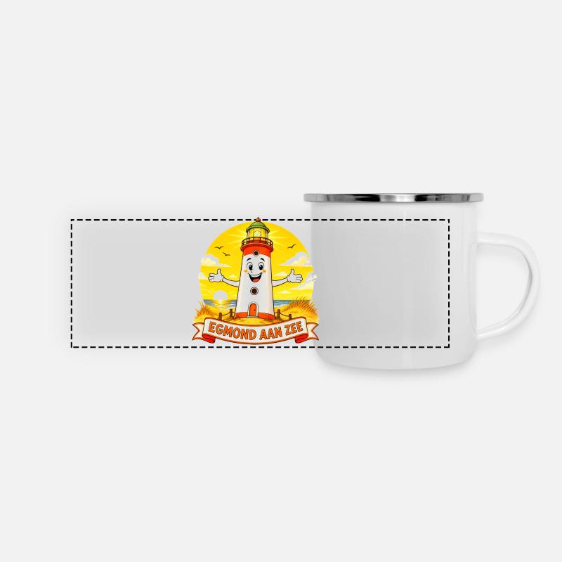 Egmond aan zee - Panoramic Camper Mug - white