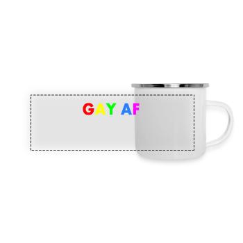 Gay af - Panorama Emaille-Tasse - Weiß - Vorne