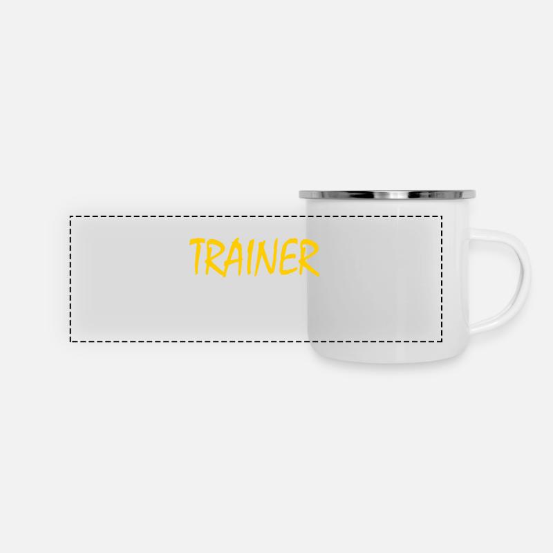 TRAINER - Panorama Emaille-Tasse - Weiß