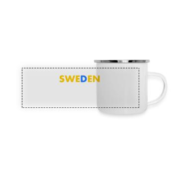 Suède - Mug panoramique émaillé - blanc - Devant