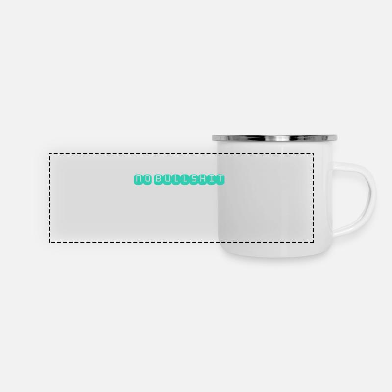 NO BULLSHIT - Panoramic Camper Mug - white