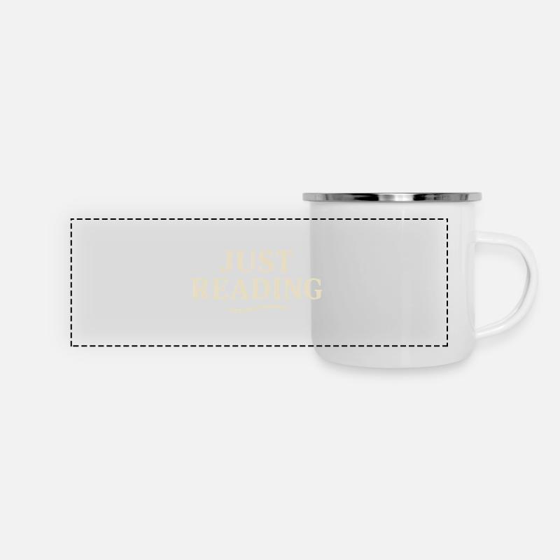 Just Reading Vintage Typography - Panoramic Camper Mug - white