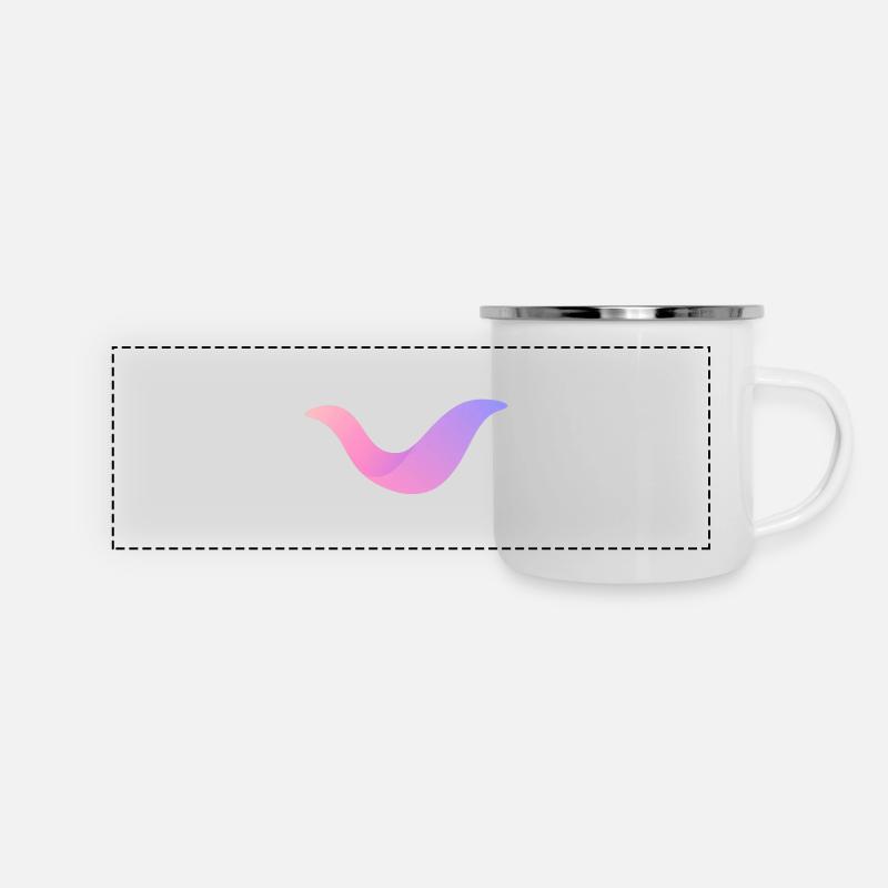 Nébuleuse Gradient Swoosh - Mug panoramique émaillé - blanc