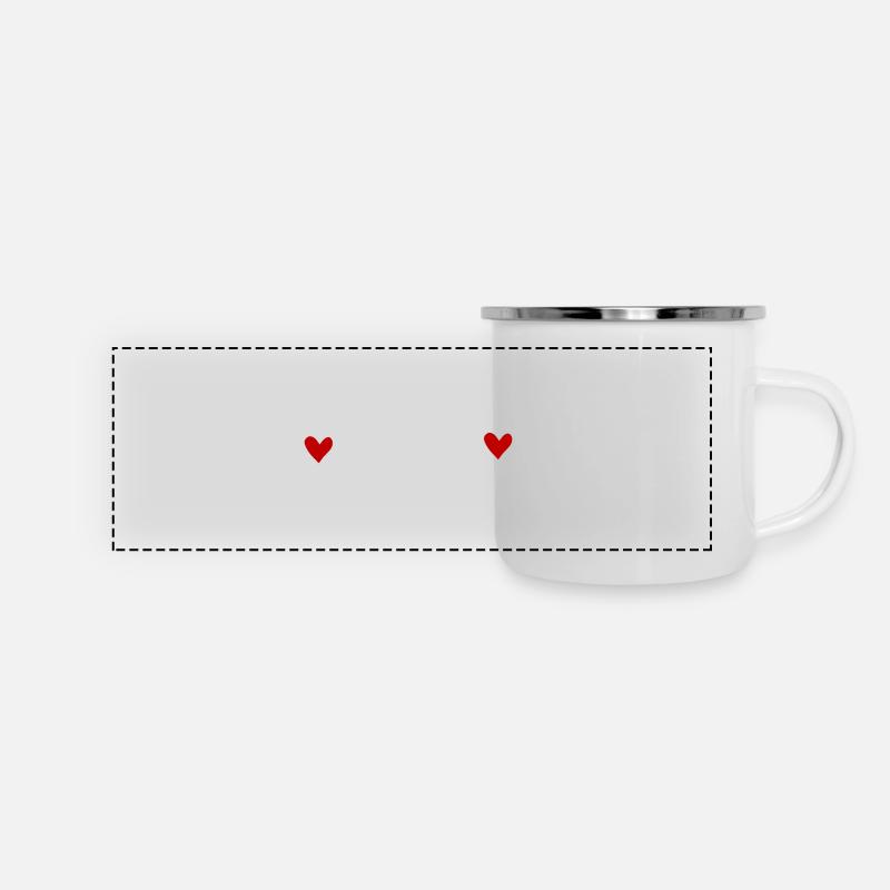 Bonus Mama - Panorama Emaille-Tasse - Weiß