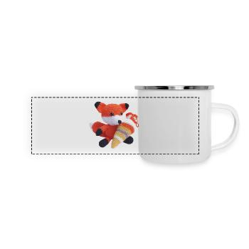 School fox - Panoramic Camper Mug - white - Front