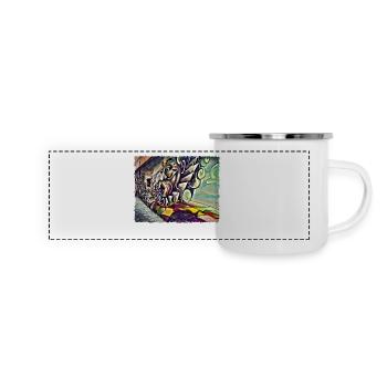 Street Art Gap - Panorama Emaille-Tasse - Weiß - Vorne