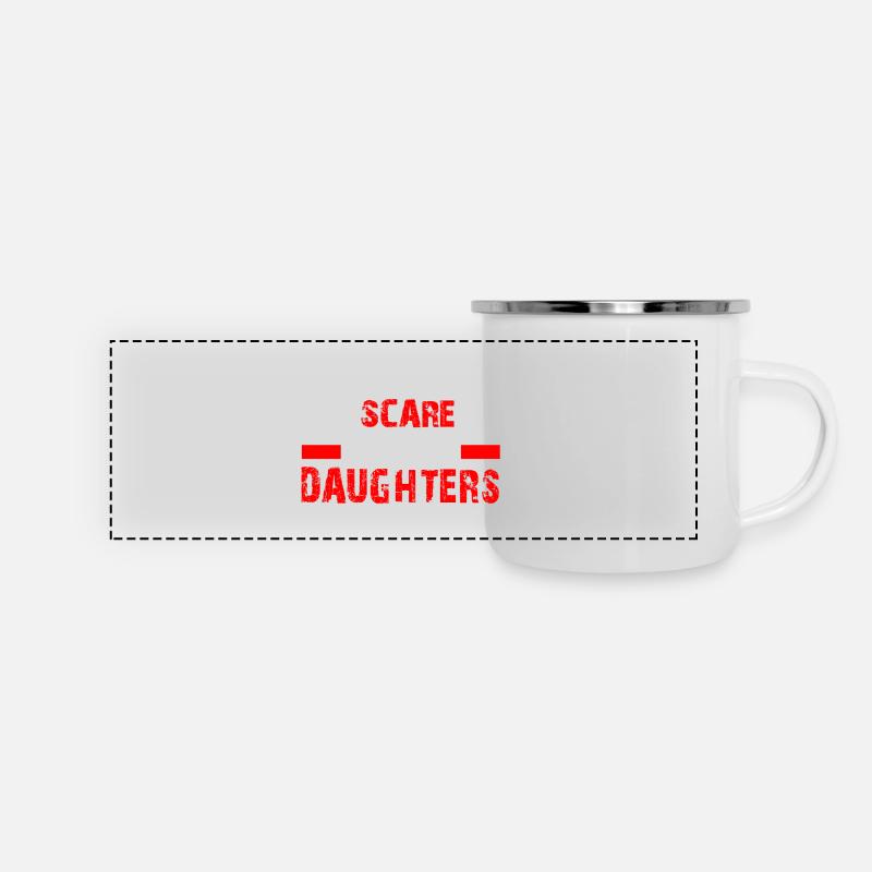 I'm afraid nothing - I have two daughters | father - Panoramic Camper Mug - white