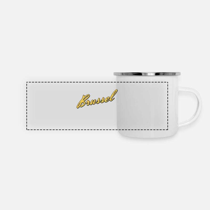 Brussel - Mug panoramique émaillé - blanc