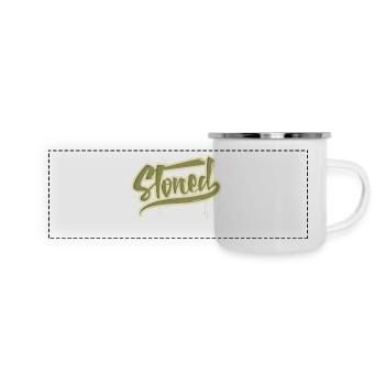 Stoned - Panorama Emaille-Tasse - Weiß - Vorne