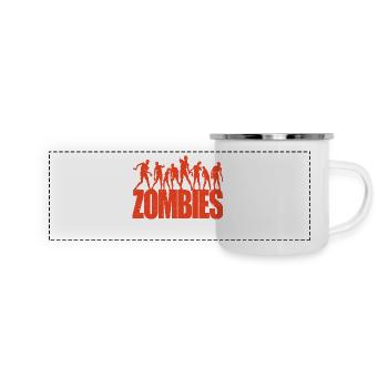 Scary Walking Zombies Horror Halloween Costume - Panoramic Camper Mug - white - Front