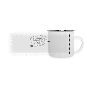 Départ Destination Voyage 1c - Mug panoramique émaillé - blanc - Devant