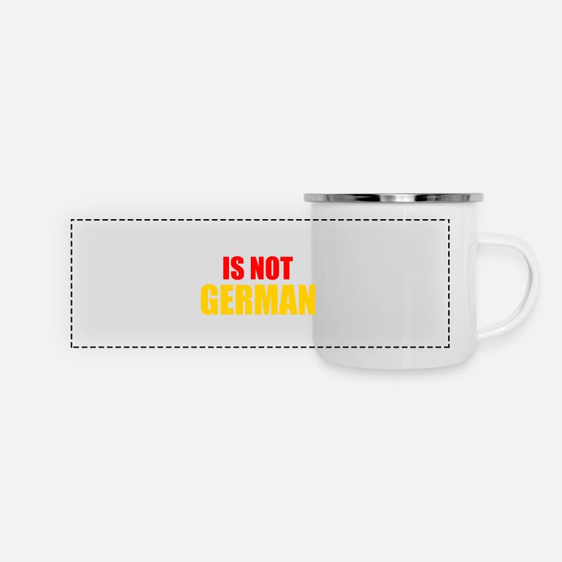 impossible is not german - Deutschland - Panorama Emaille-Tasse - Weiß