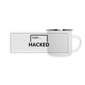 Hacked Hacker programmeur informatique - Mug panoramique émaillé - blanc - Devant