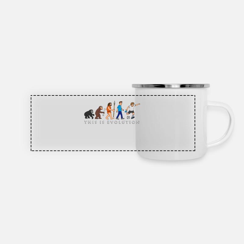evolution_fussball_comic_a - Panoramic Camper Mug - white