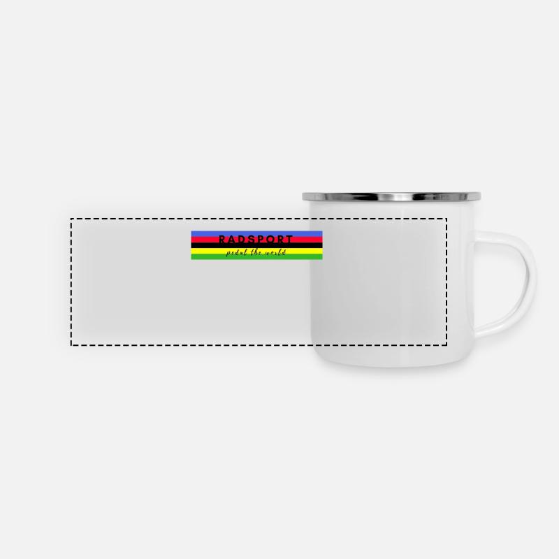 Champion du monde de cyclisme - Mug panoramique émaillé - blanc